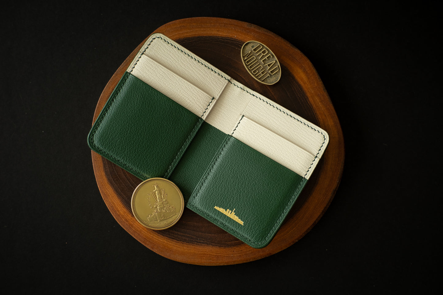 Green & White Crocodile Bifold