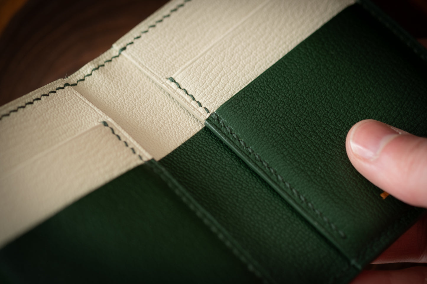 Green & White Crocodile Bifold