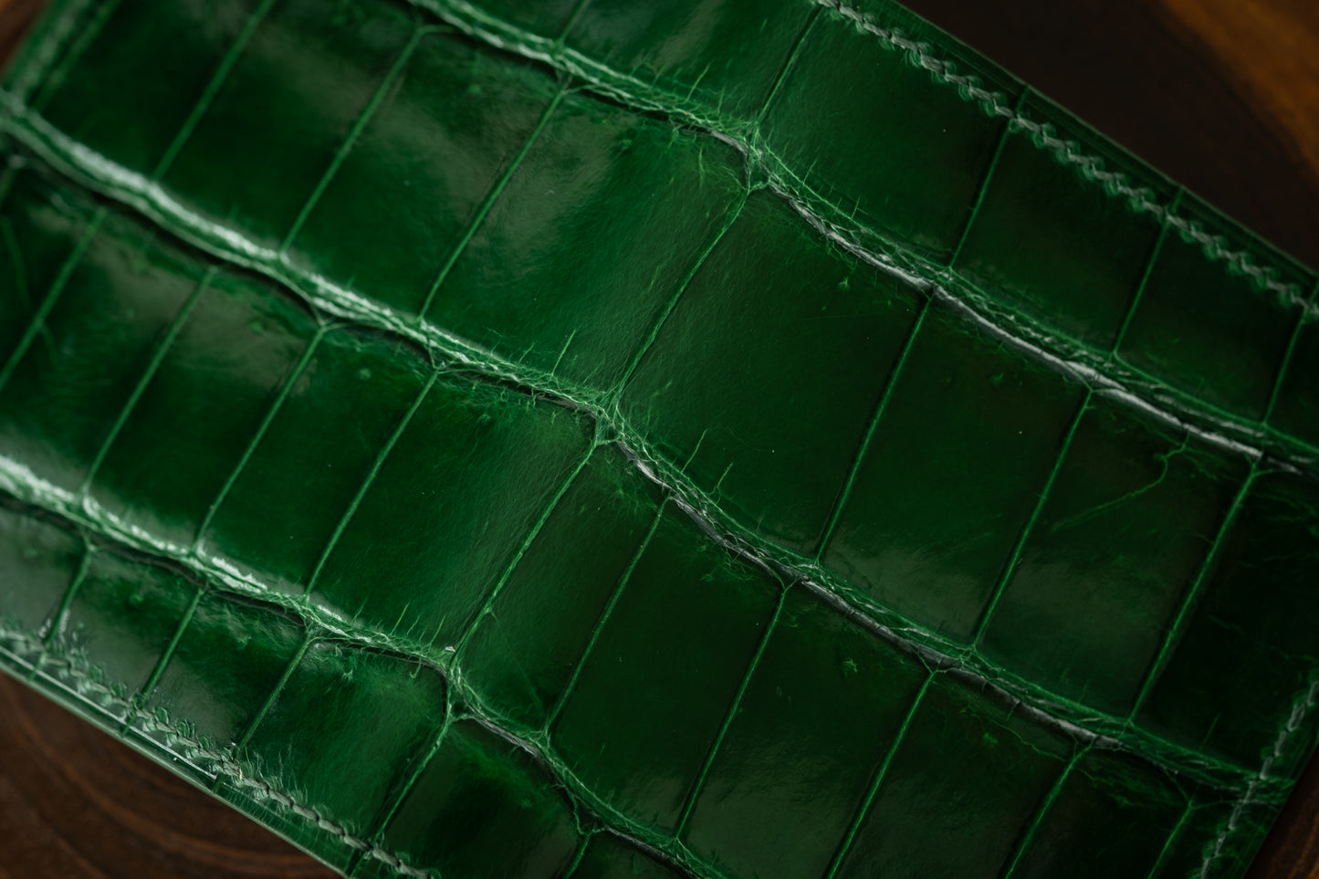 Green & White Crocodile Bifold