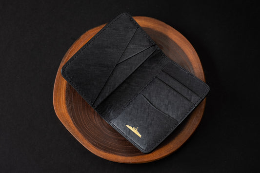 Black Epi & Saffiano Pocket Organizer
