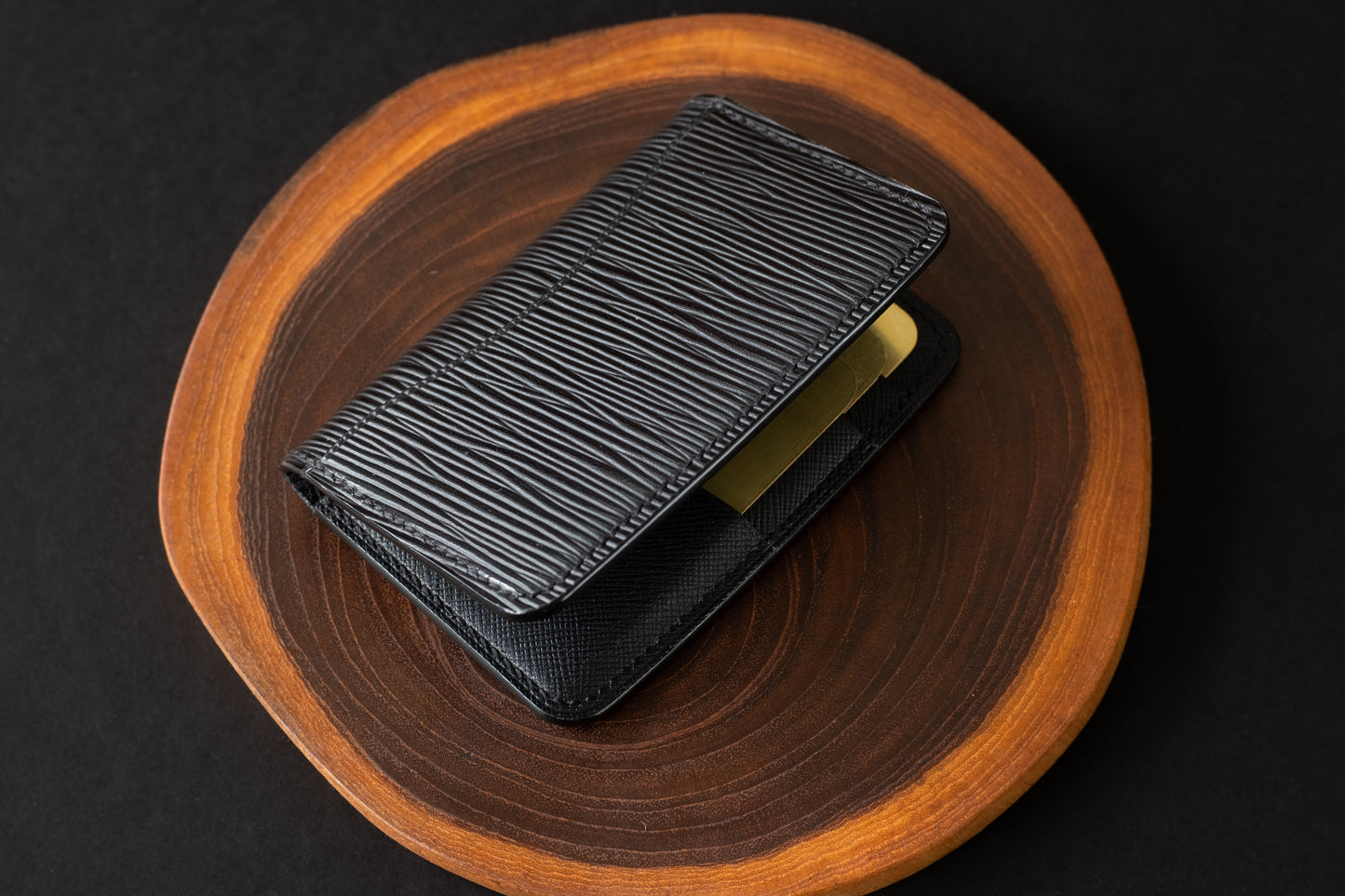 Black Epi & Saffiano Pocket Organizer