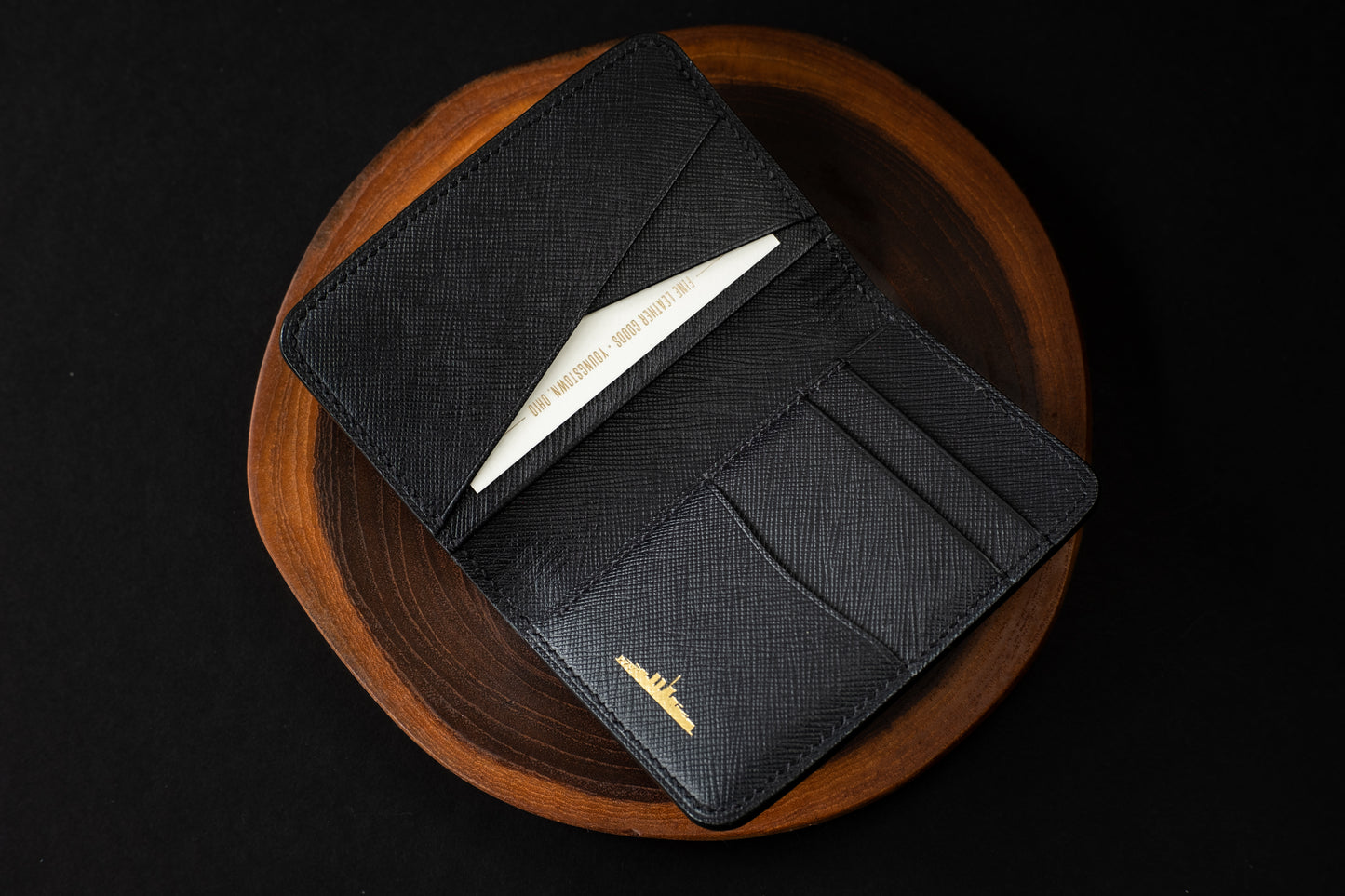 Black Epi & Saffiano Pocket Organizer
