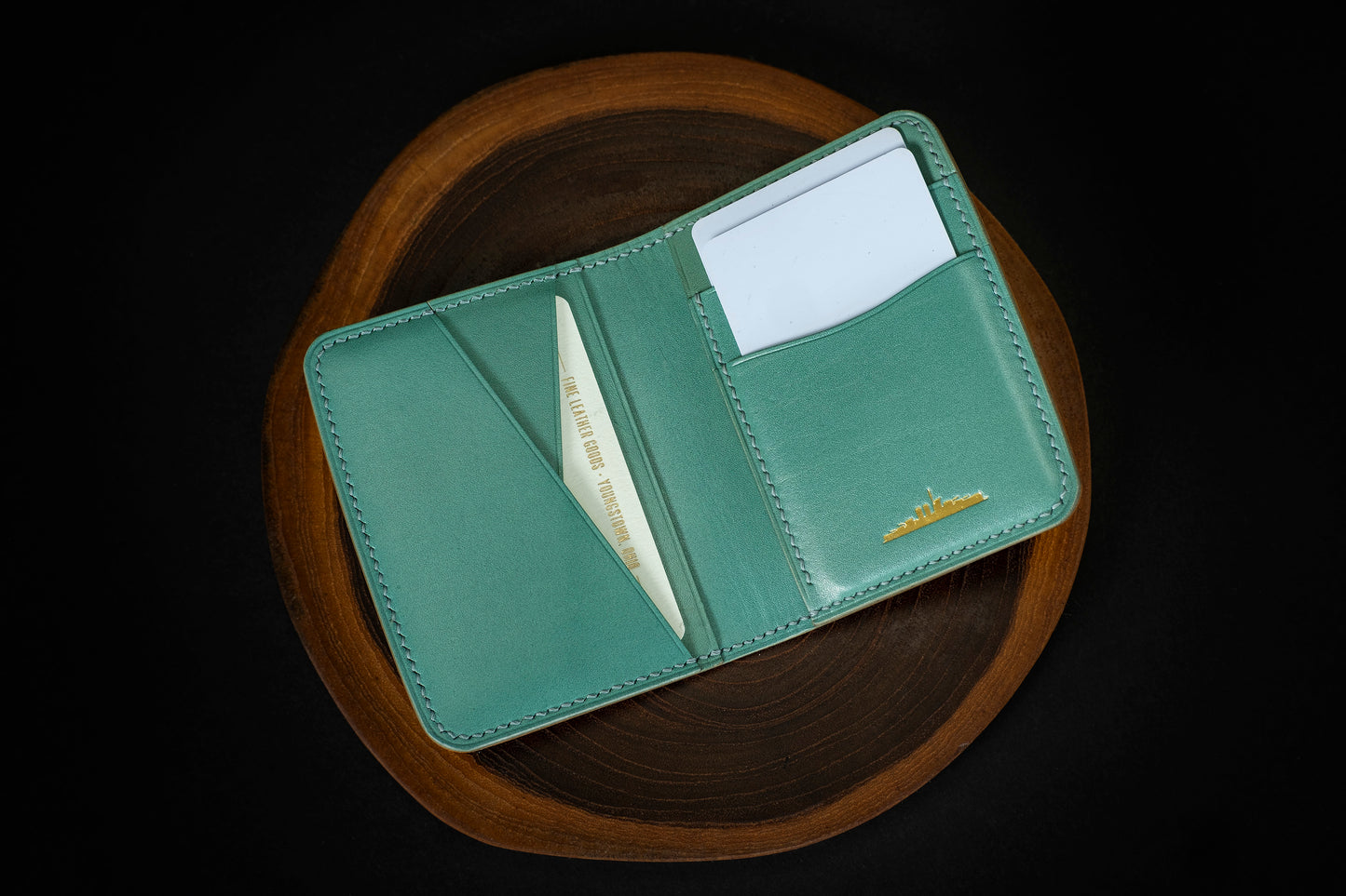 Teal Rocado Shell Cordovan Pocket Organizer