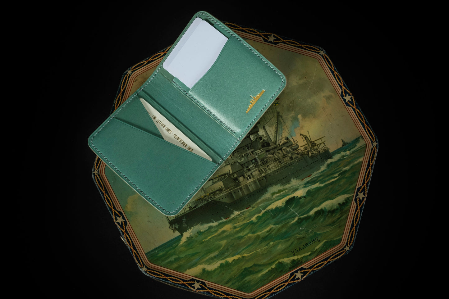 Teal Rocado Shell Cordovan Pocket Organizer