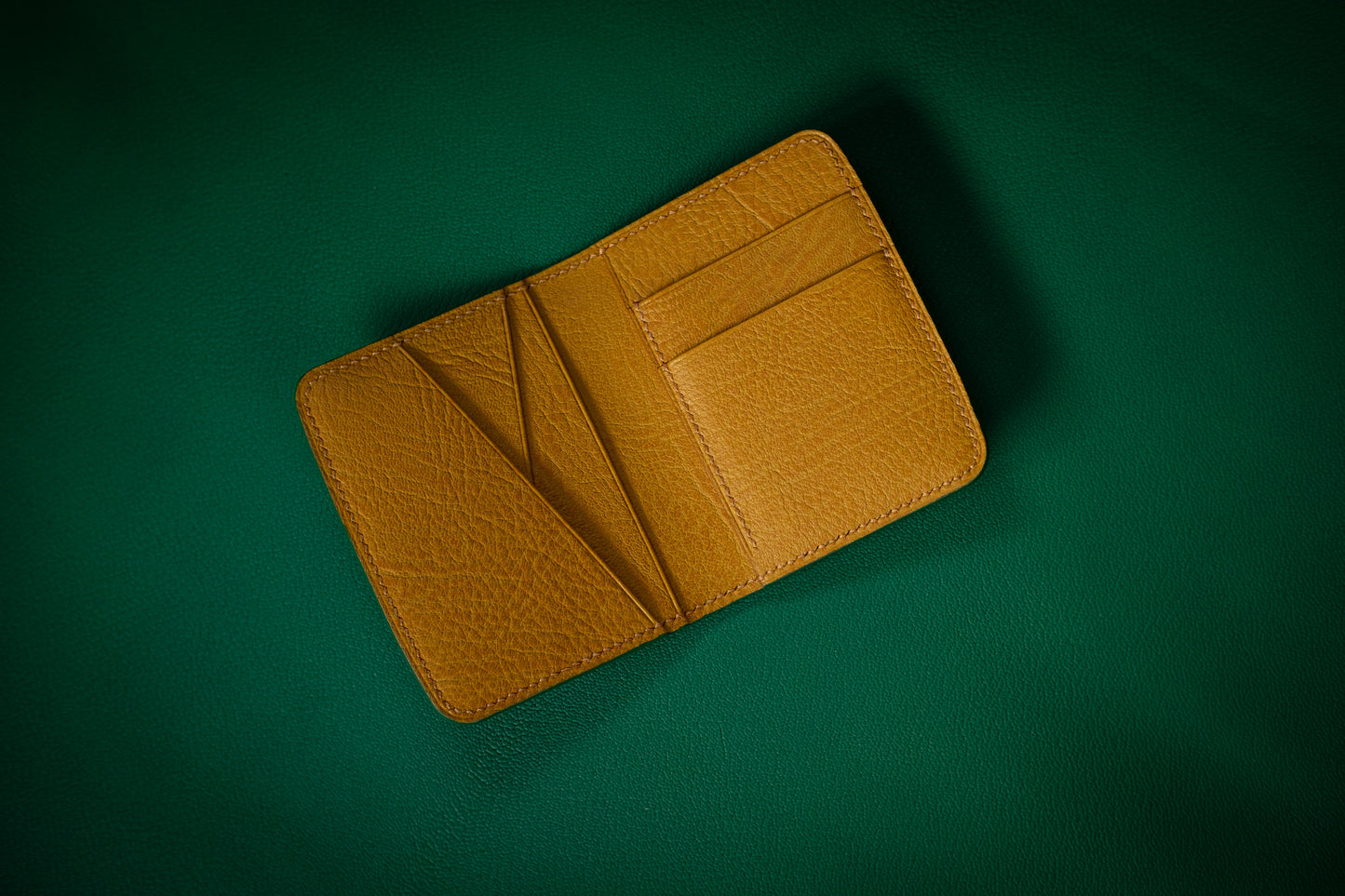 Green Glazed Alligator & Ochre Gambetta Pocket Organizer