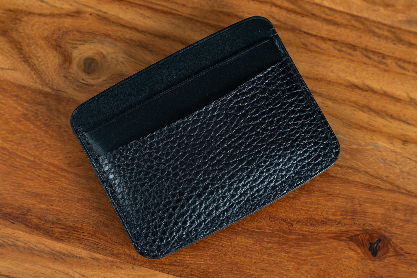 Black & Taupe Five Slot Card Wallet