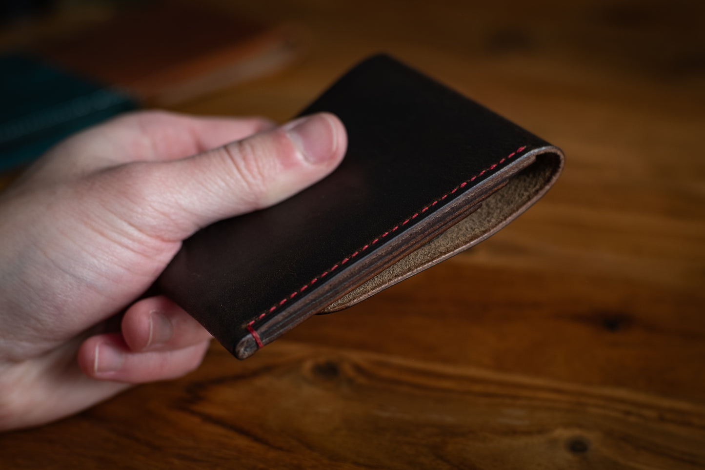 Horween Nut Brown Derby 'Wileman' Wallet