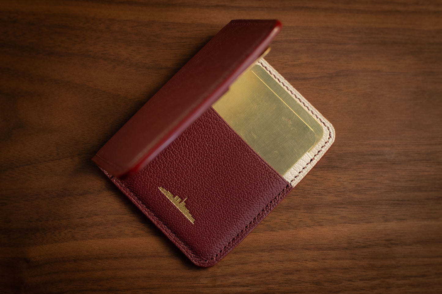 Ivory & Bordeaux Chevre Bifold