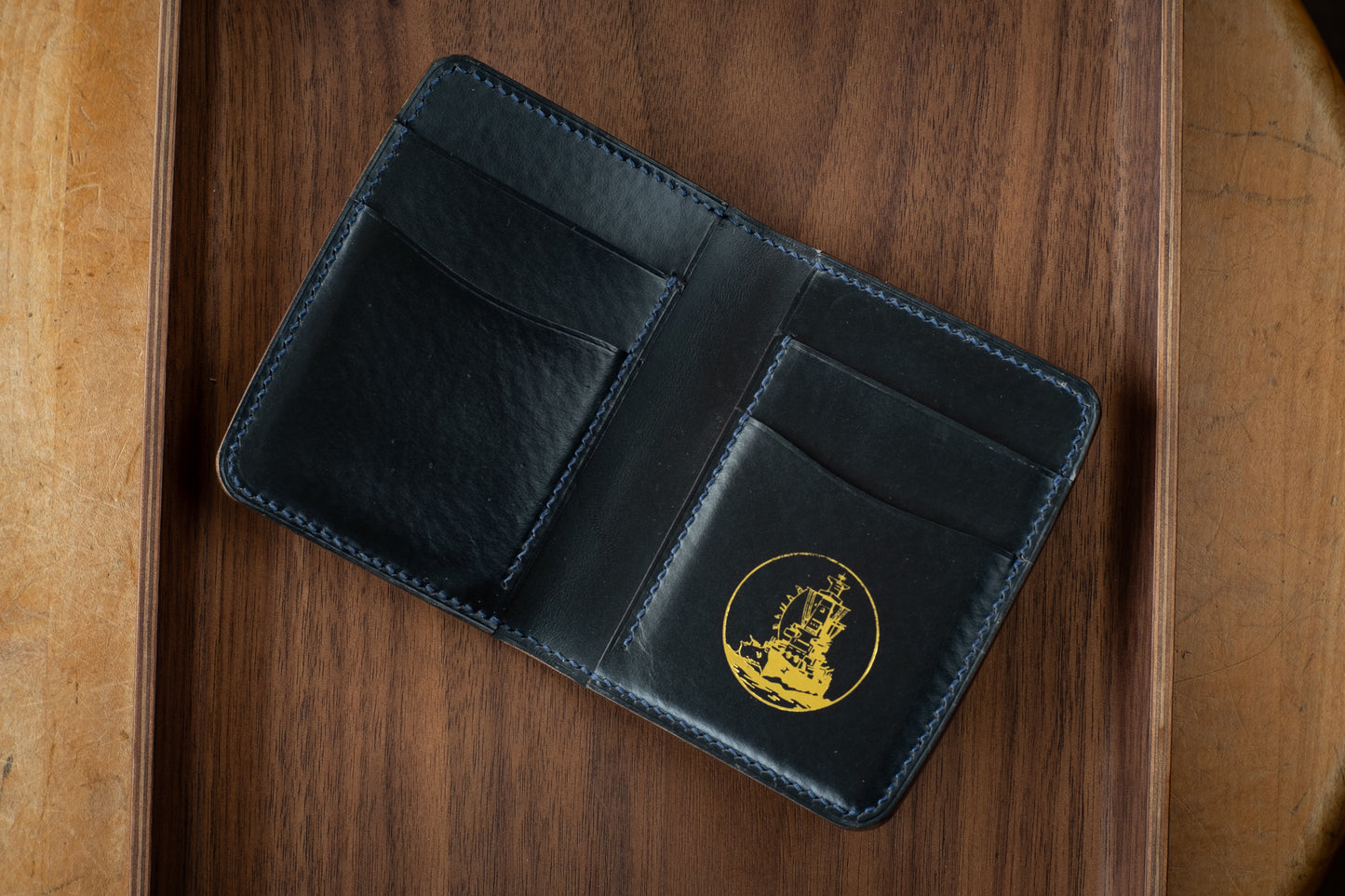 Horween Navy Chromexcel Bifold Wallet