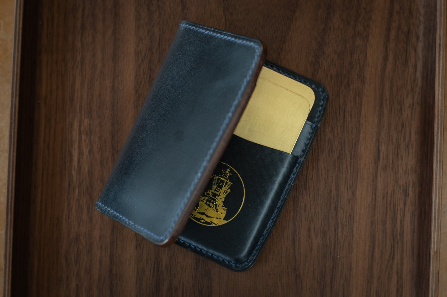 Horween Navy Chromexcel Bifold Wallet