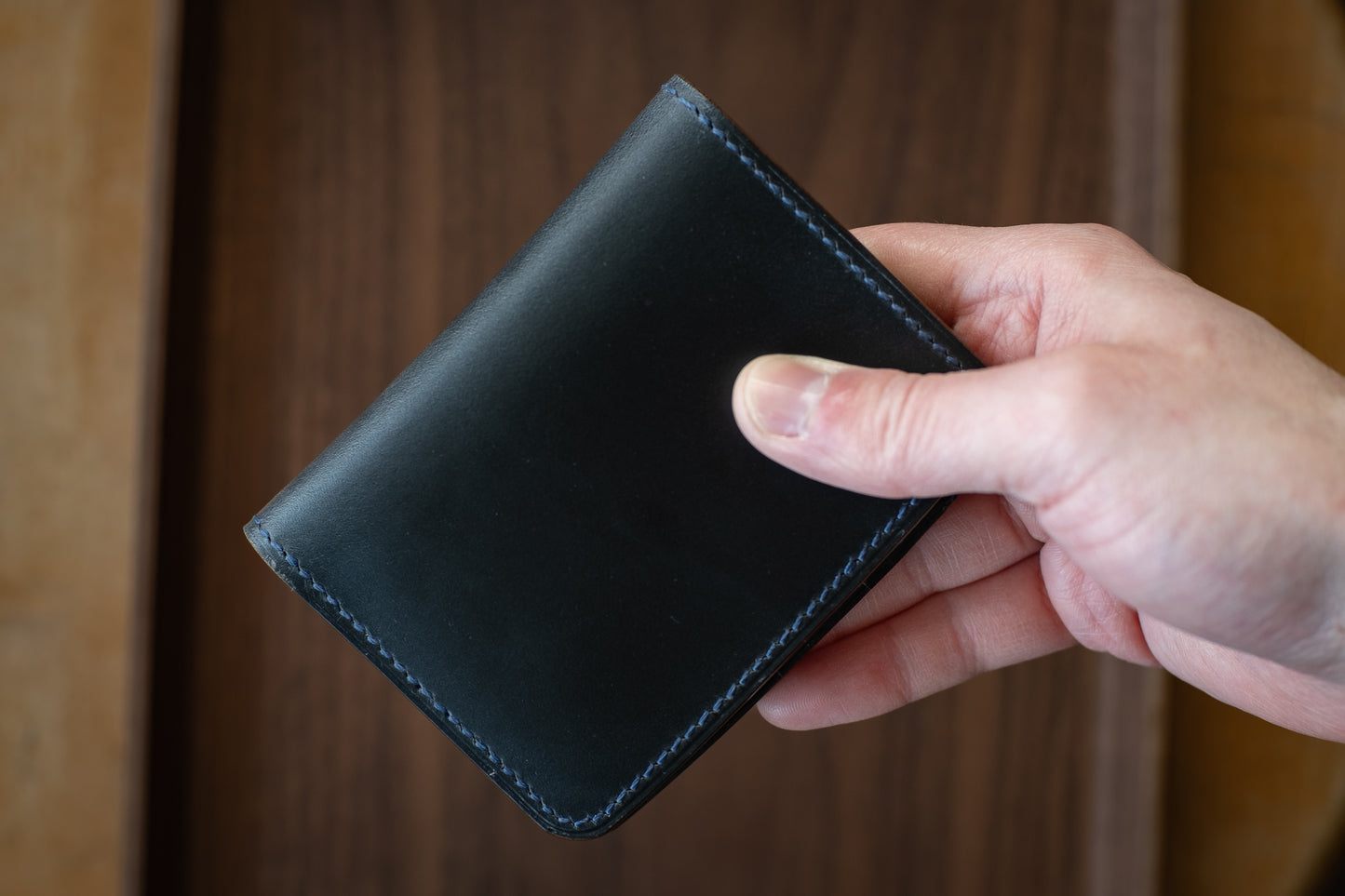 Horween Navy Chromexcel Bifold Wallet