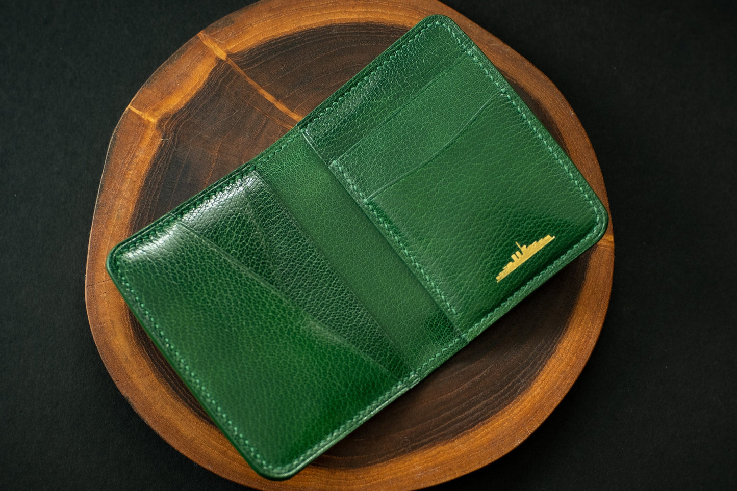 Emerald Shinki Shell Cordovan Pocket Organizer