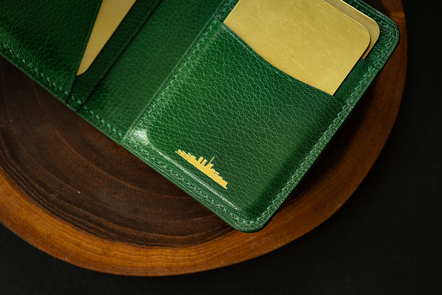 Emerald Shinki Shell Cordovan Pocket Organizer