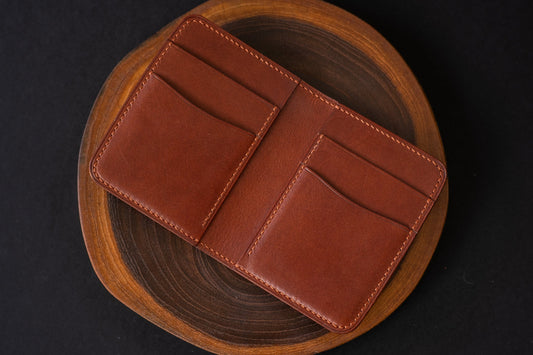 Chestnut Liscio Compact Bifold Wallet