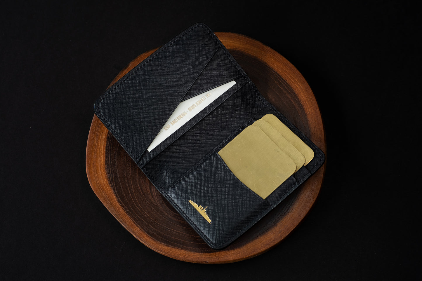 Black Epi & Saffiano Pocket Organizer
