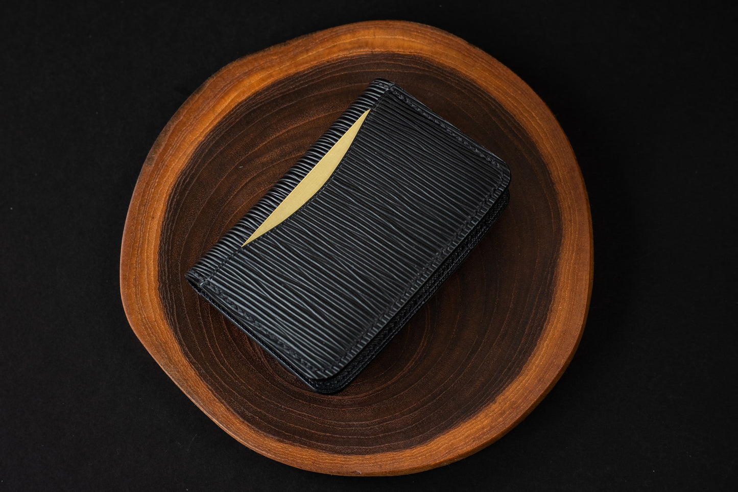 Black Epi & Saffiano Pocket Organizer