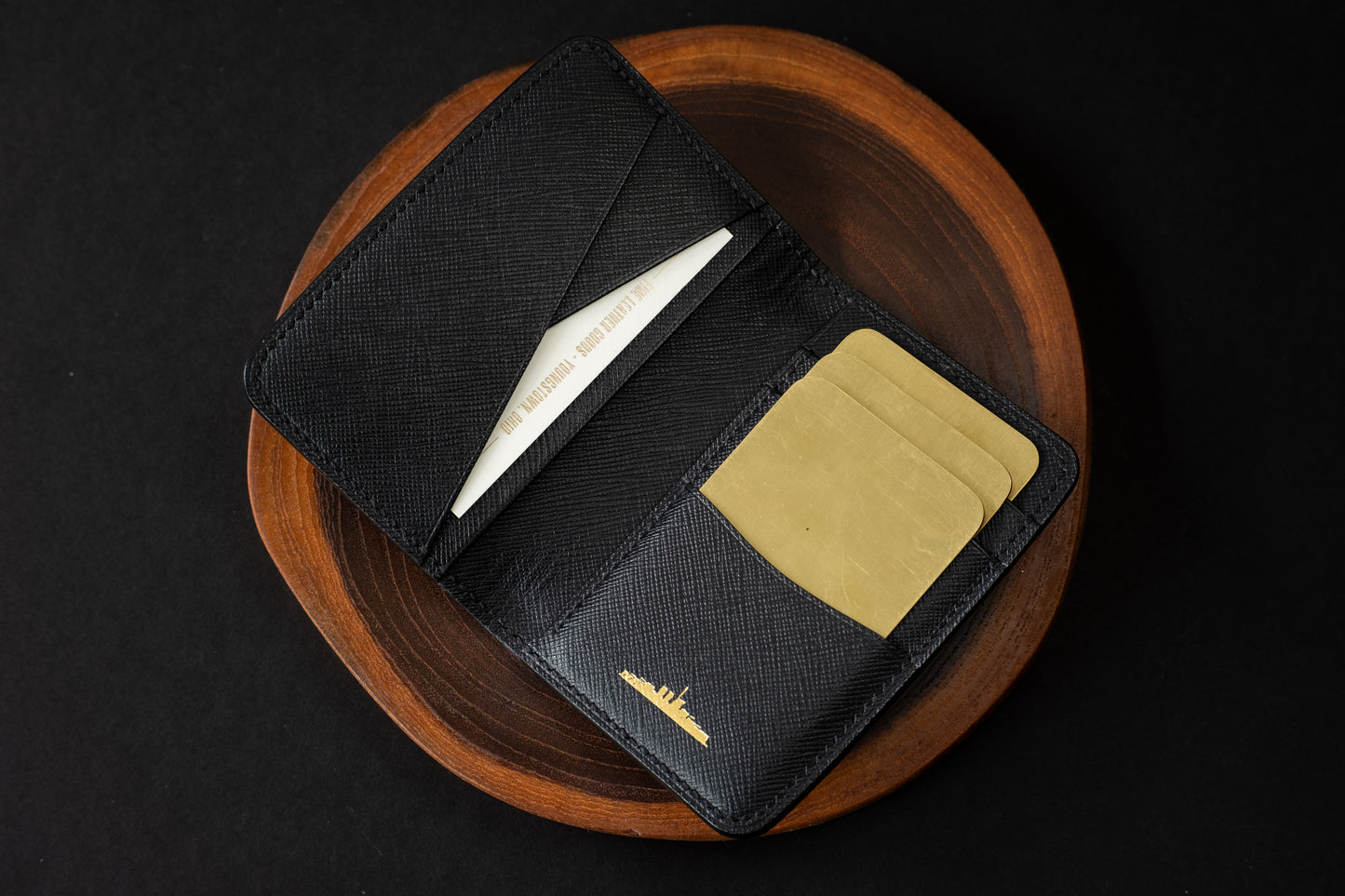 Black Epi & Saffiano Pocket Organizer