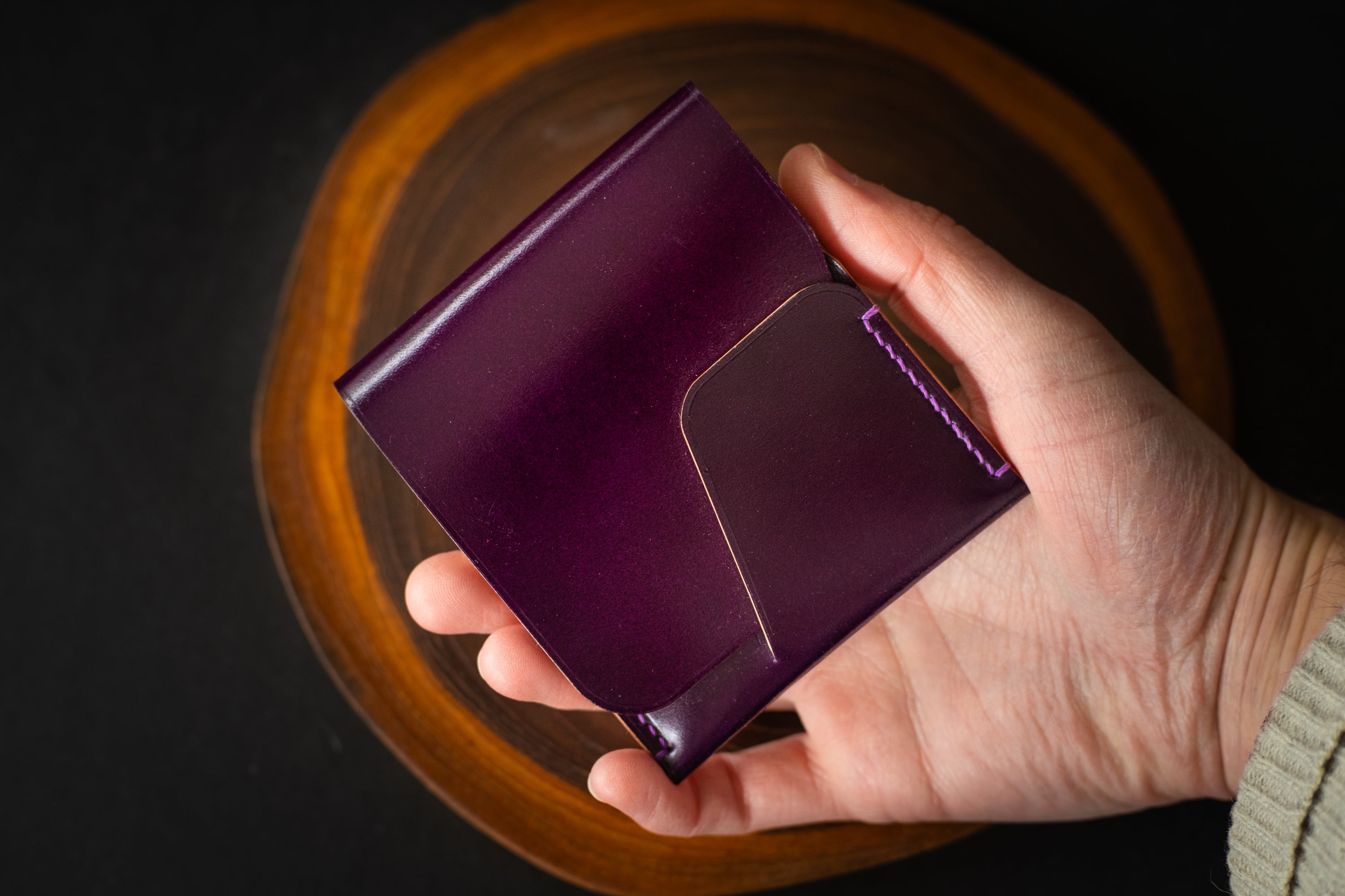 Purple Ogawa Shell Cordovan Wileman – Dreadnought Leather