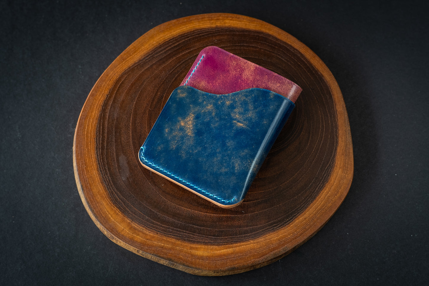 Blue & Ultraviolet Marbled Rocado Shell Cordovan 1762 #1