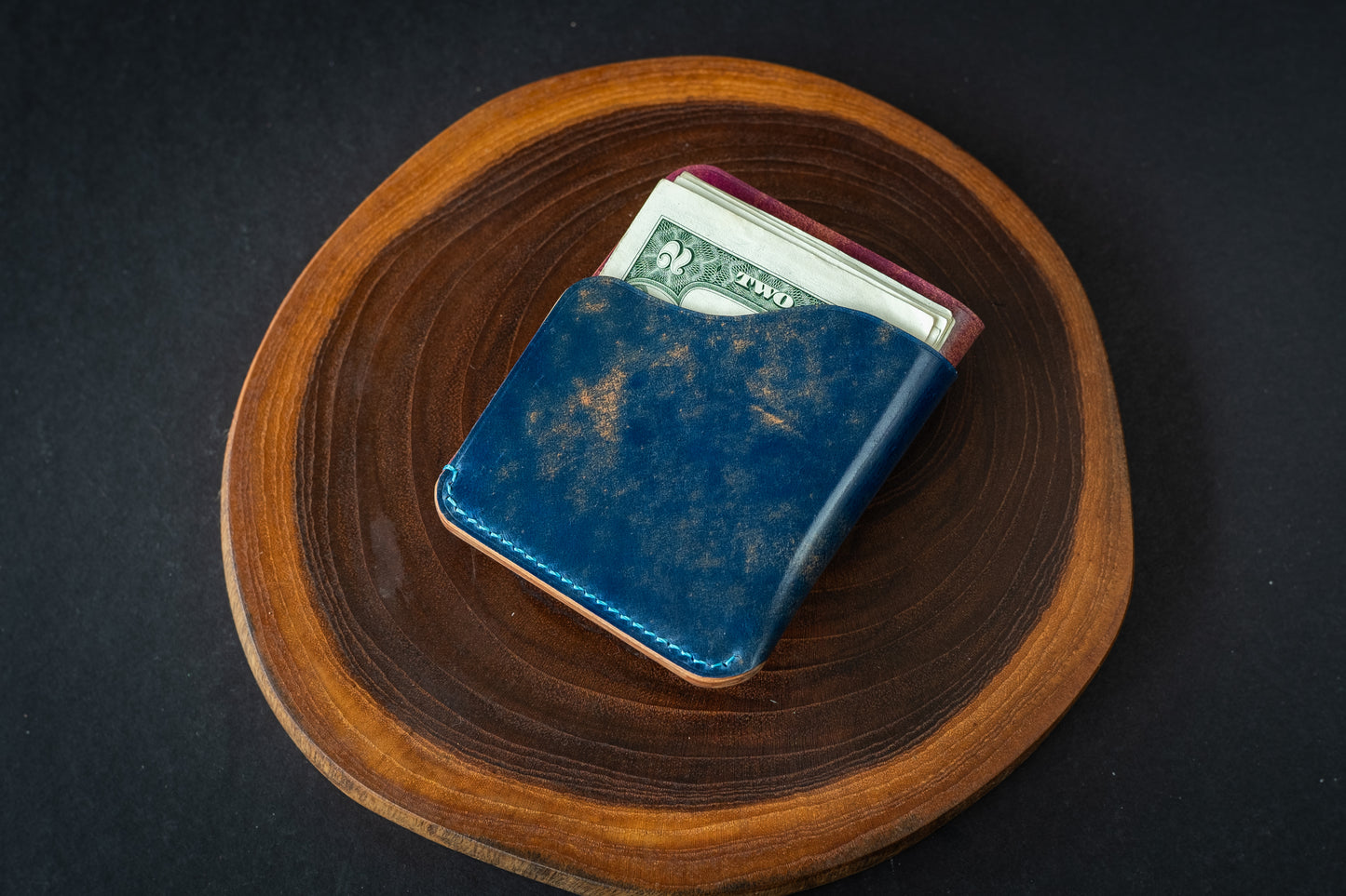 Blue & Ultraviolet Marbled Rocado Shell Cordovan 1762 #1