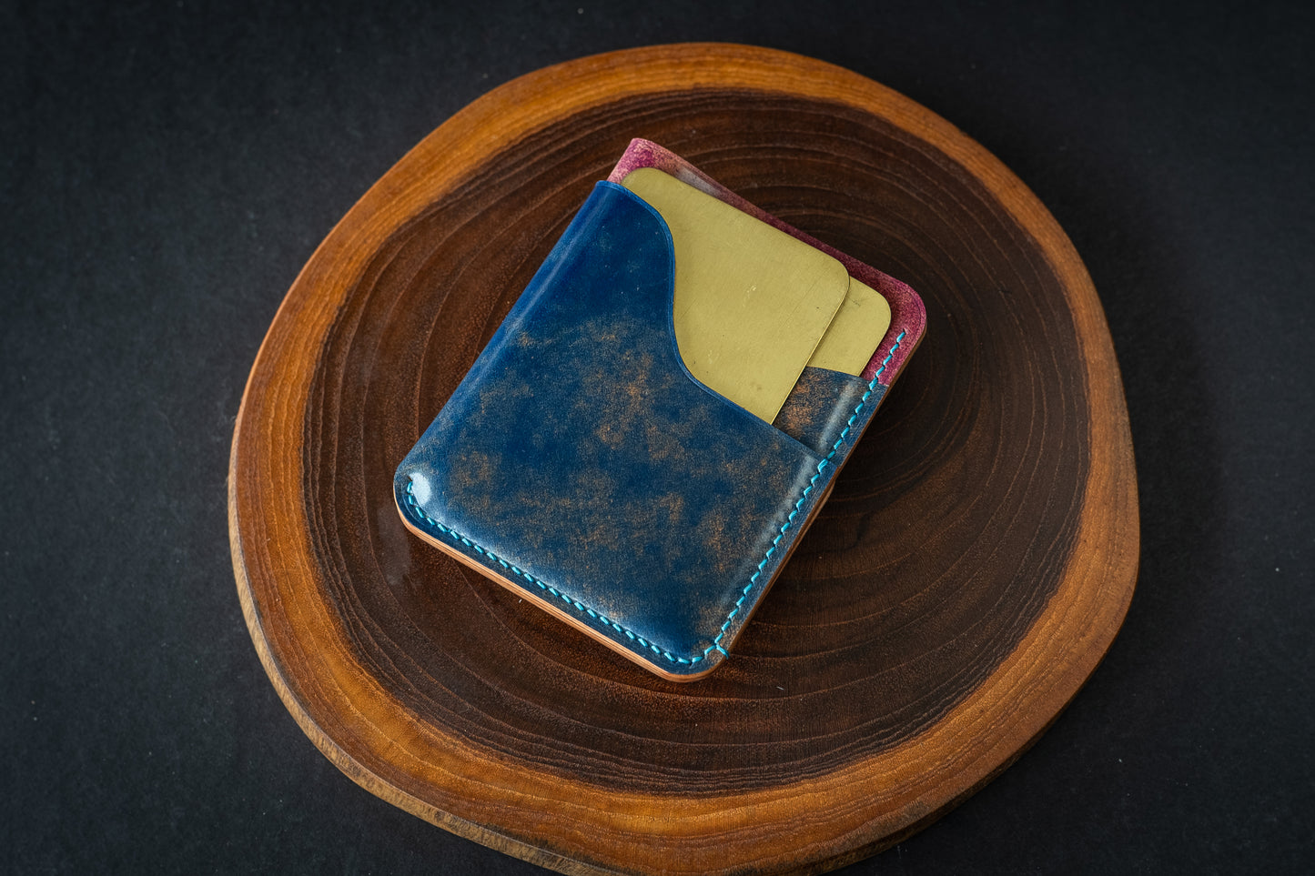 Blue & Ultraviolet Marbled Rocado Shell Cordovan 1762 #1