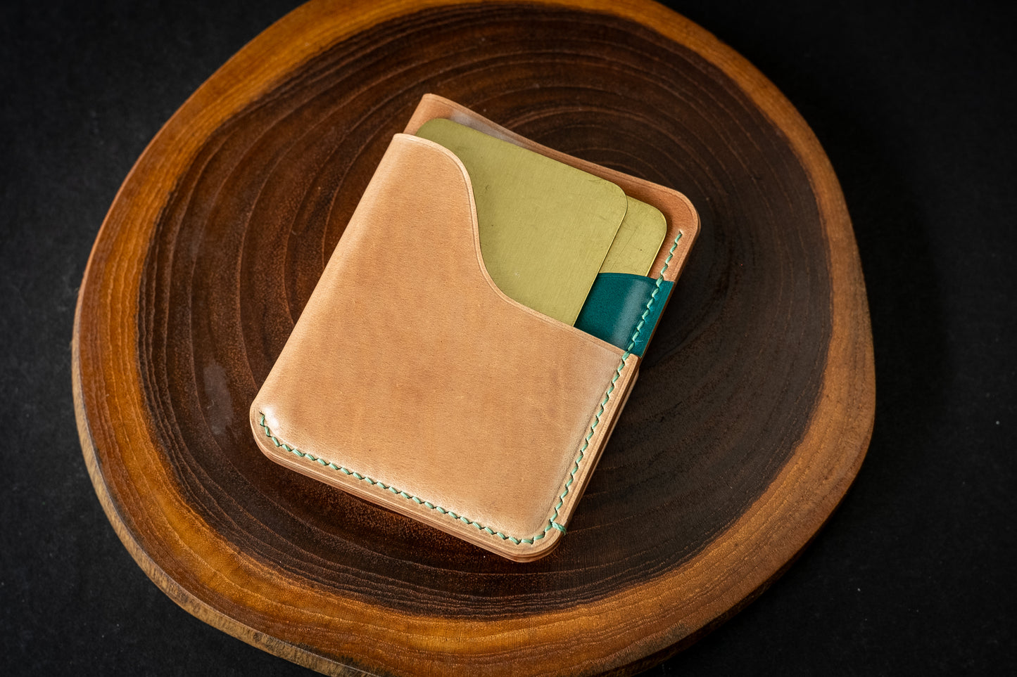 Natural Shinki & Teal Rocado Shell Cordovan 1762