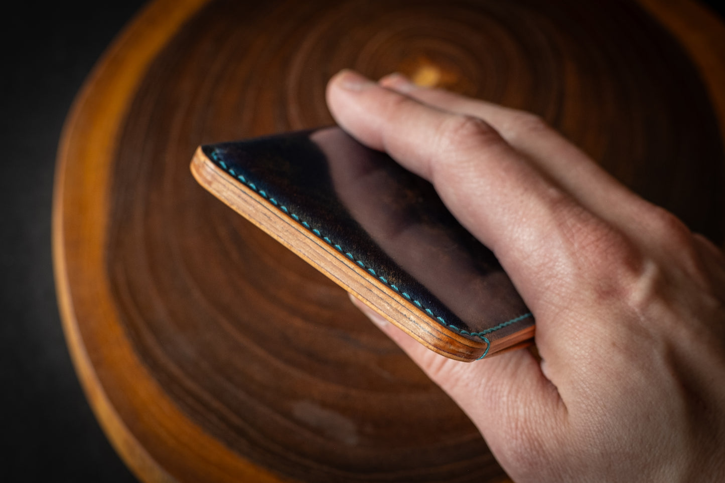 Blue & Ultraviolet Marbled Rocado Shell Cordovan 1762 #1