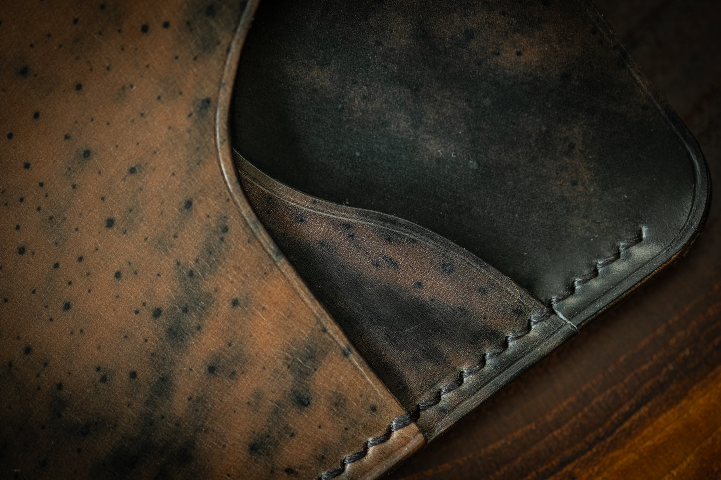 Black Dyed Through Rocado Shell Cordovan 1762