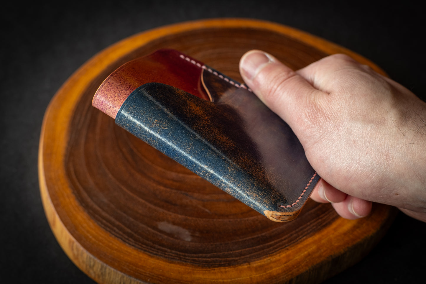 Blue & Ultraviolet Marbled Rocado Shell Cordovan 1762 #2