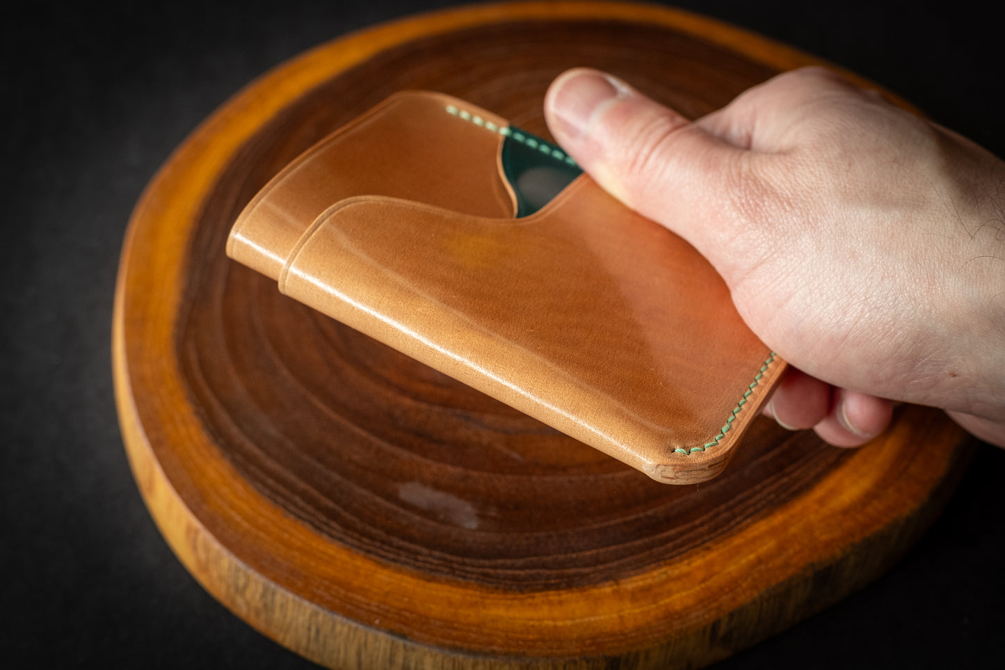 Natural Shinki & Teal Rocado Shell Cordovan 1762