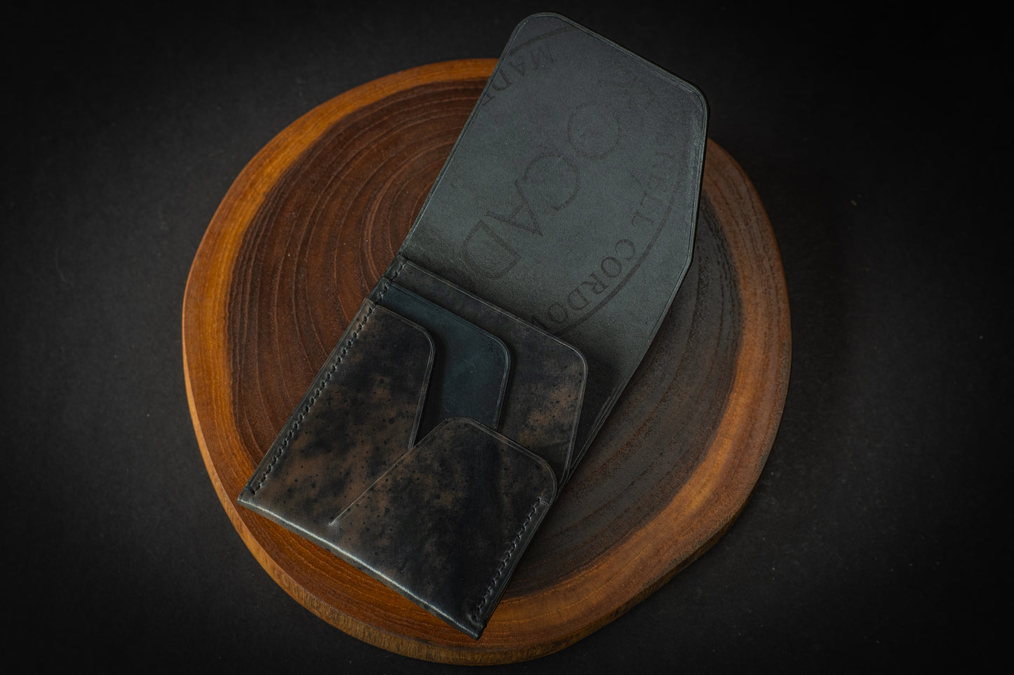 Black Dyed Through Rocado Shell Cordovan Wileman