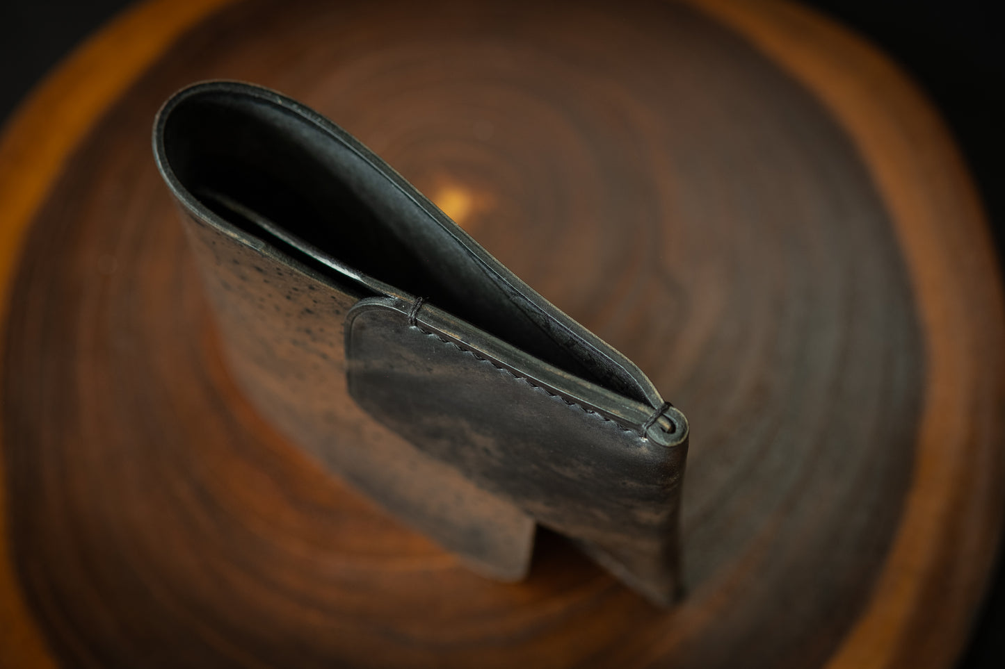 Black Dyed Through Rocado Shell Cordovan Wileman