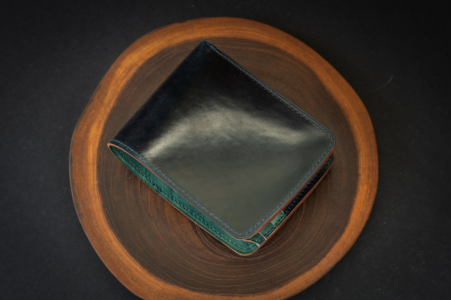Horween Black Shell Cordovan Bifold