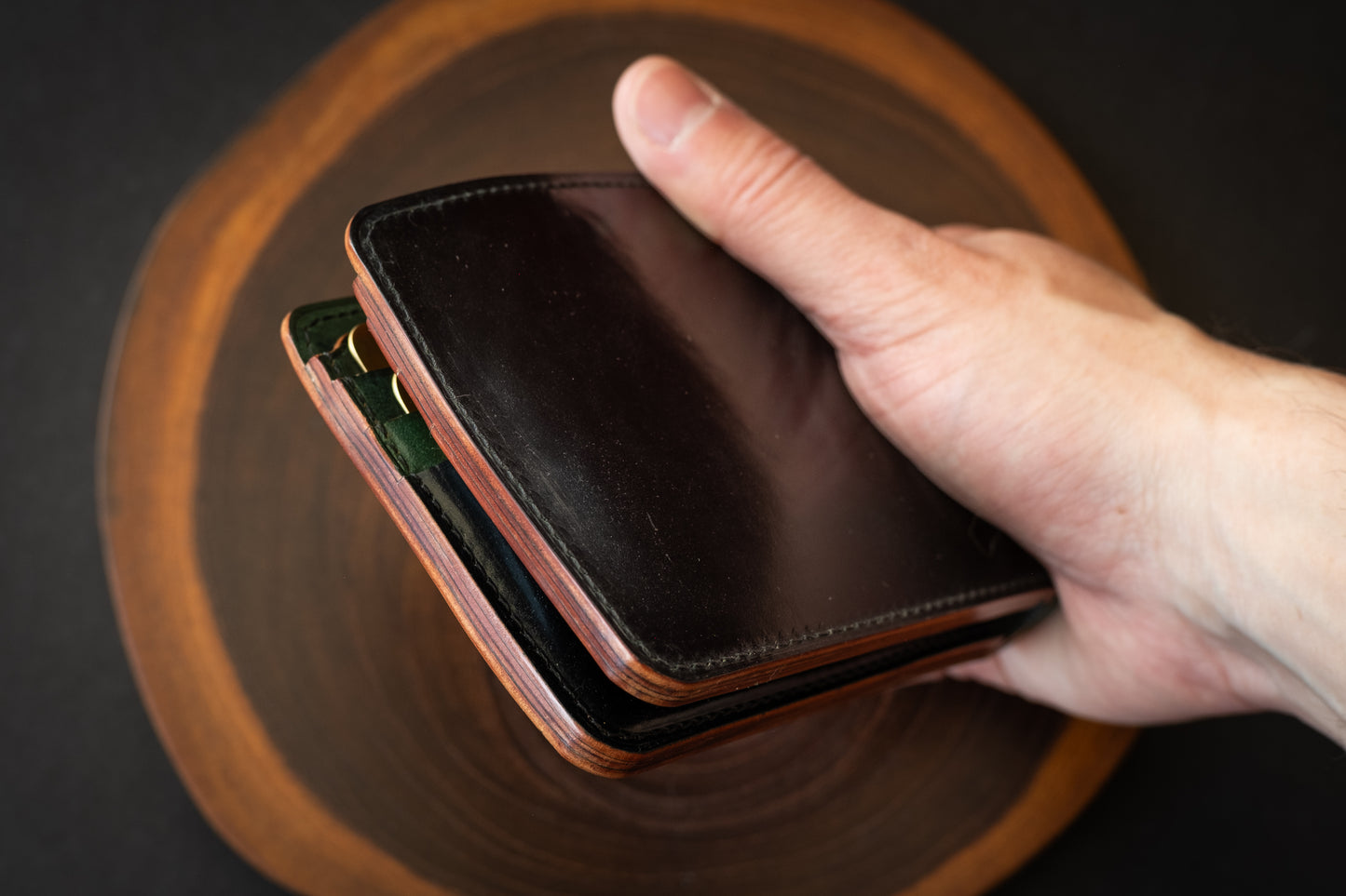 Horween Black Shell Cordovan Bifold